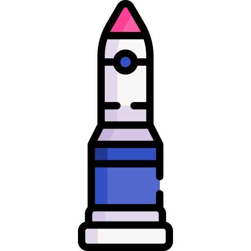 Rocket transportation deploy rocket launch icon Rocket transportation deploy rocket launch icon