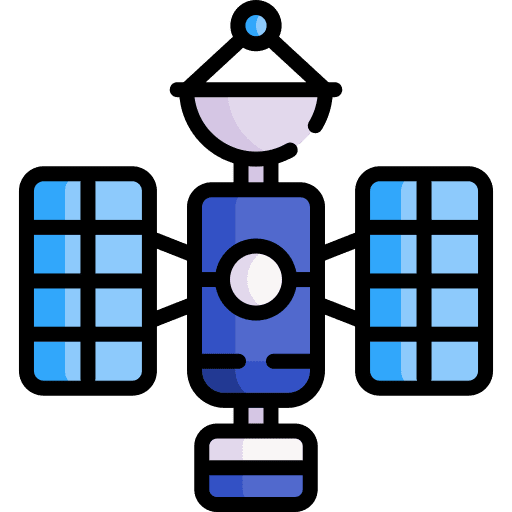 Satellite communication space satellite technology icon Satellite communication space satellite technology icon