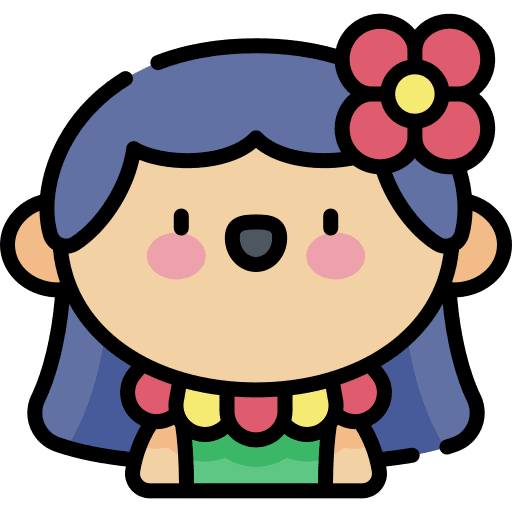 Hawaiian girl costume children icon Hawaiian girl costume children icon
