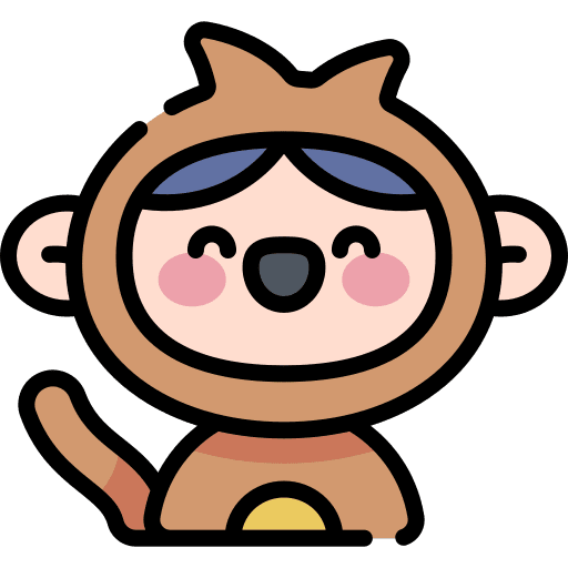 Monkey children carnival avatar icon Monkey children carnival avatar icon