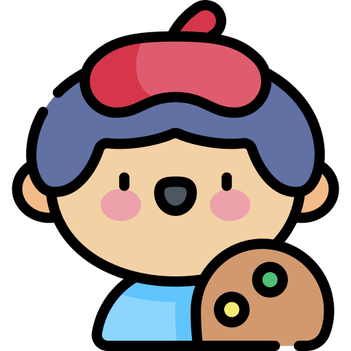 Artist boy kid artist icon Artist boy kid artist icon