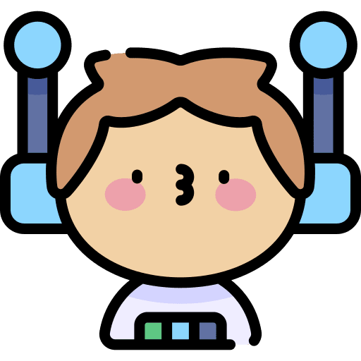 Robot avatar kid caucasian icon Robot avatar kid caucasian icon