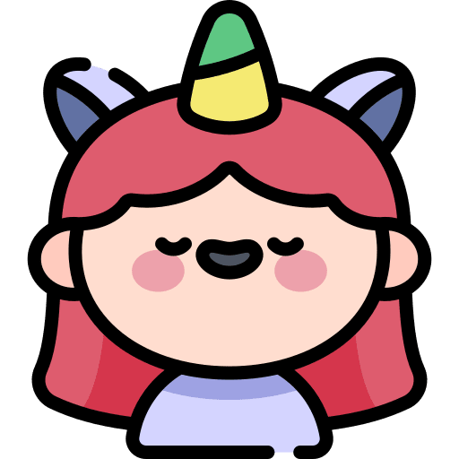 Unicorn avatar caucasian girl icon Unicorn avatar caucasian girl icon
