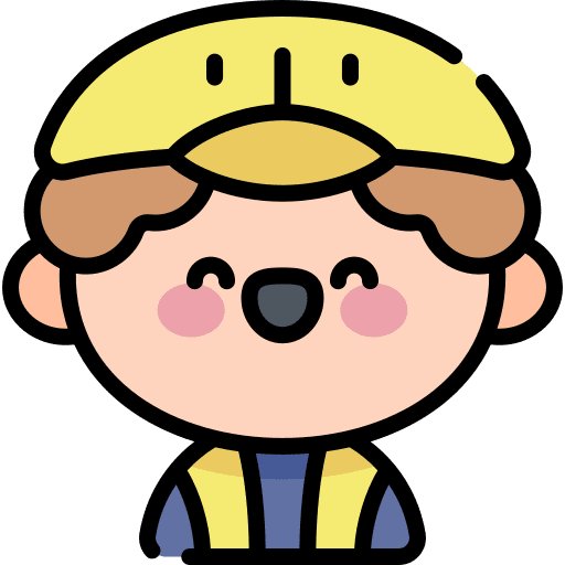 Worker user child caucasian icon Worker user child caucasian icon