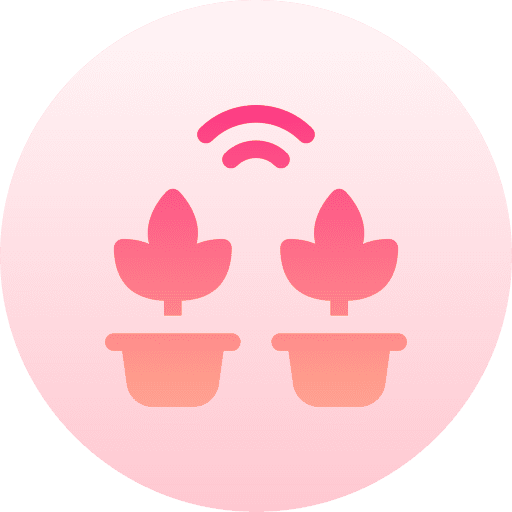 Plant pot watering smart home farming and gardening icon Plant pot watering smart home farming and gardening icon