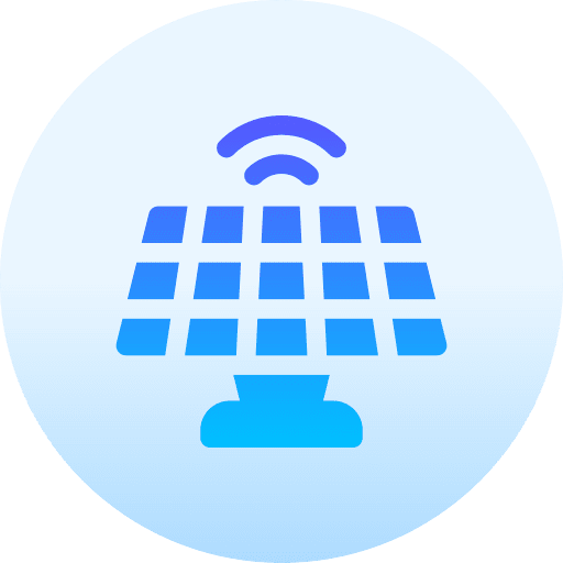 Solar panel wifi signal technology internet of things icon Solar panel wifi signal technology internet of things icon