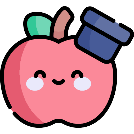 Apple apple mortarboard learning icon