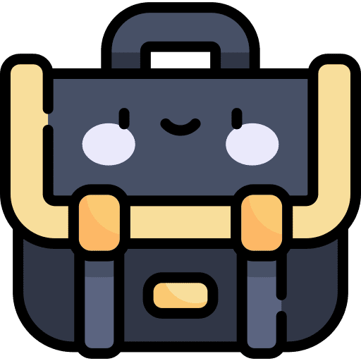 Briefcase school material book bag office material icon