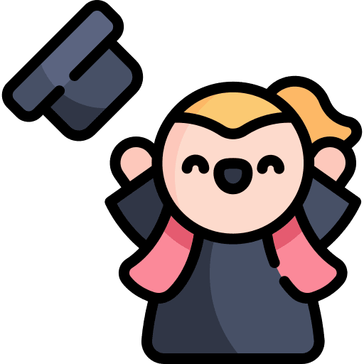 Graduate user graduate woman icon