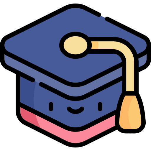 Mortarboard graduate college graduation hat icon