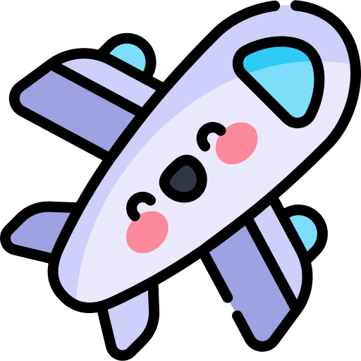 Travel plane transport airplane icon