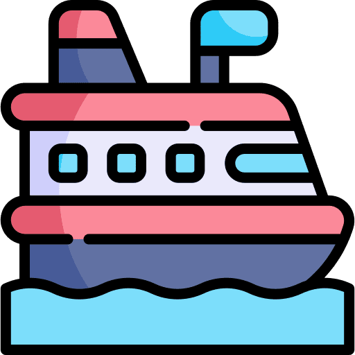 Cruise transportation transport boat icon Cruise transportation transport boat icon