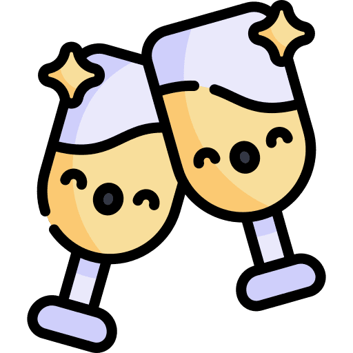 Toast toast new year food and restaurant icon Toast toast new year food and restaurant icon