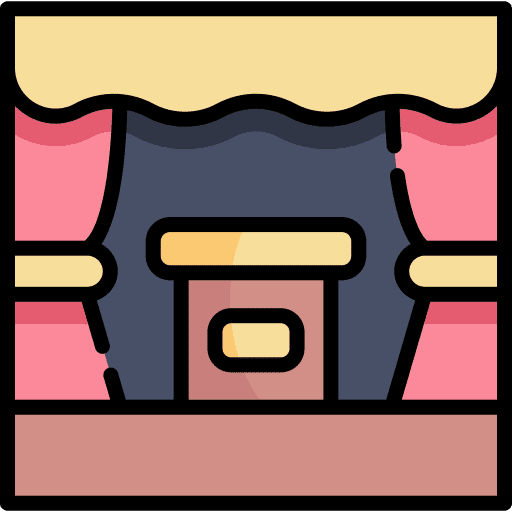 Stage curtain stage entertainment icon Stage curtain stage entertainment icon