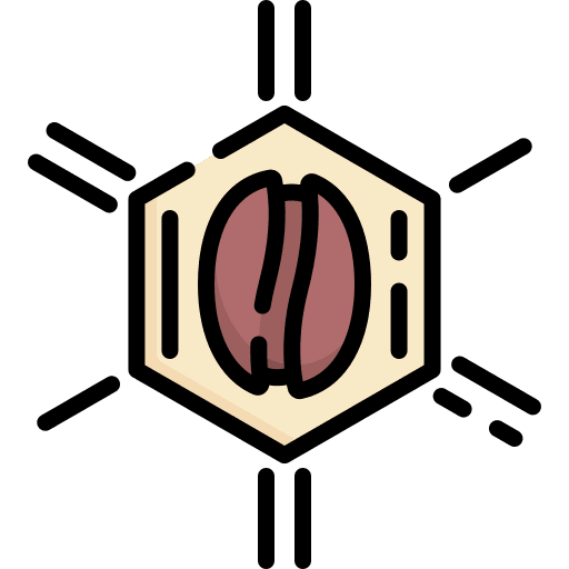 Caffeine caffeine coffee seed icon