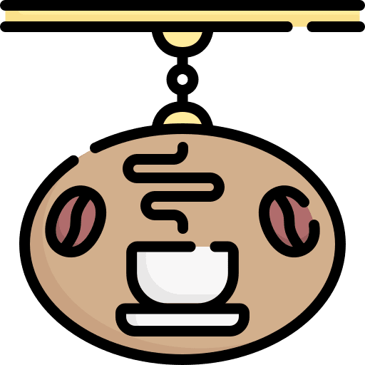 Signboard cafe cafeteria signal icon Signboard cafe cafeteria signal icon