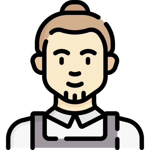 Barista male avatar boy icon Barista male avatar boy icon