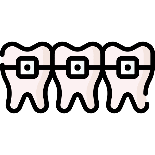 Braces tooth teeth dentist icon