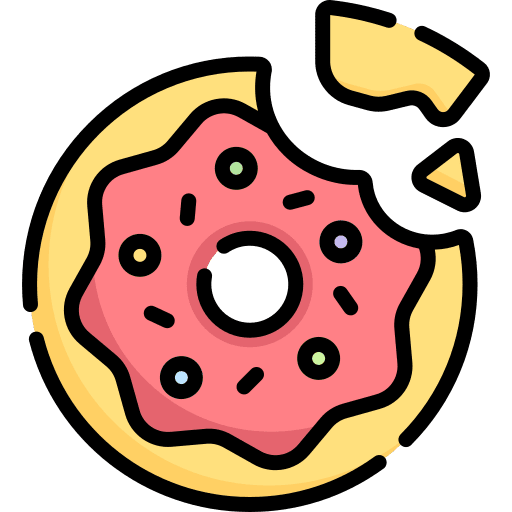 Donut dessert sweet food food and restaurant icon Donut dessert sweet food food and restaurant icon