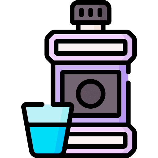 Mouthwash oral care bottle liquid icon