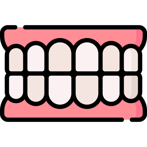 Teeth healthcare and medical gum bite icon
