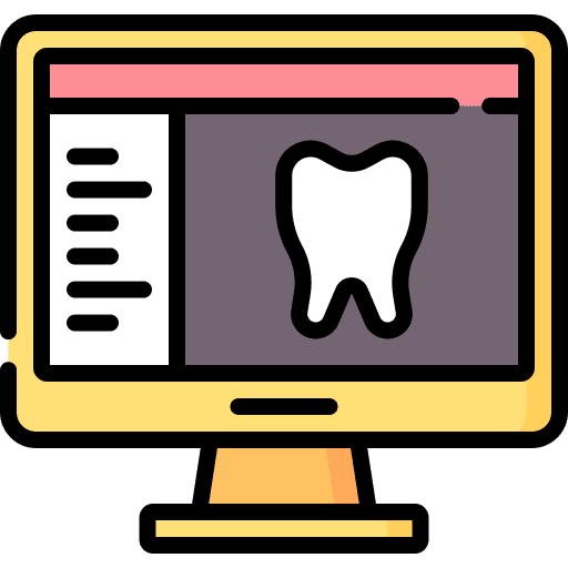 X ray orthopantomogram dentist dental care icon