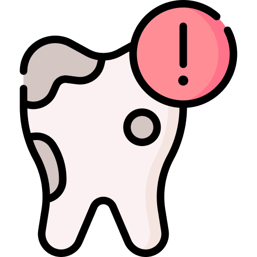 Dental caries dentist exclamation mark healthcare and medical icon Dental caries dentist exclamation mark healthcare and medical icon