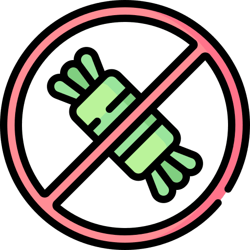 No sweet candy signaling no sweet icon No sweet candy signaling no sweet icon