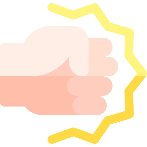 Punch punch power superhero icon