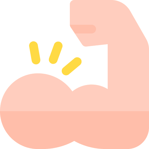 Strenght superpower strenght arm icon