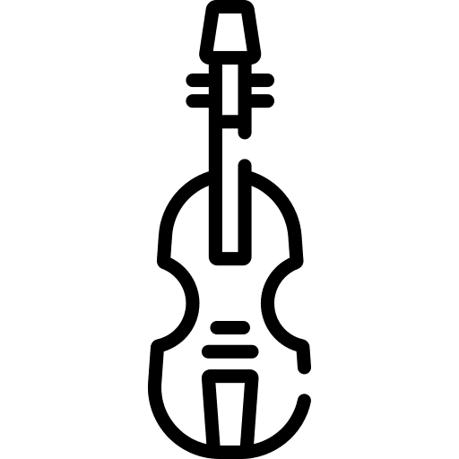 Violin strings music and multimedia music icon