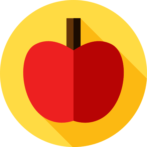 Apple organic diet food and restaurant icon Apple organic diet food and restaurant icon