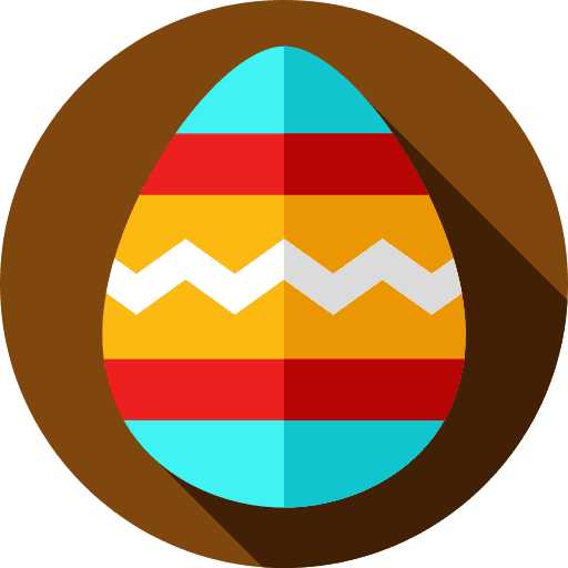 Easter eggs painted celebration decoration icon Easter eggs painted celebration decoration icon