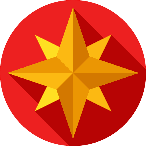 Wind rose north cardinal points south icon Wind rose north cardinal points south icon