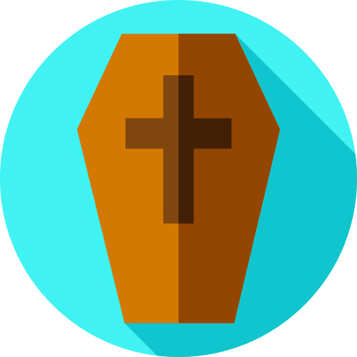 Casket cultures christianity flowers icon Casket cultures christianity flowers icon
