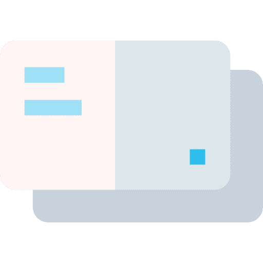 Visiting card paper id card networking icon