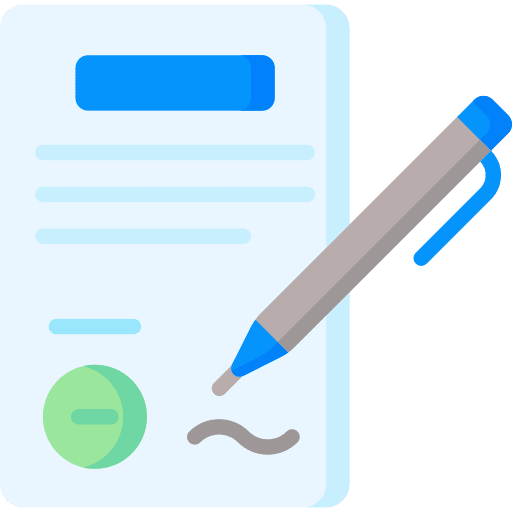 Contract write pen enroll icon
