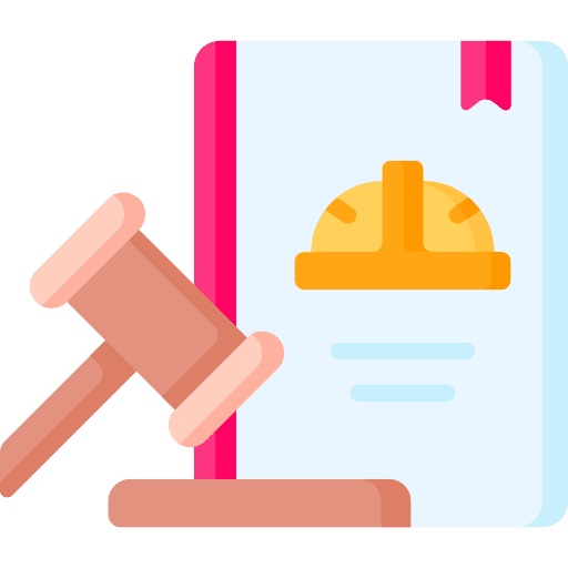 Laws gavel helmet labor icon
