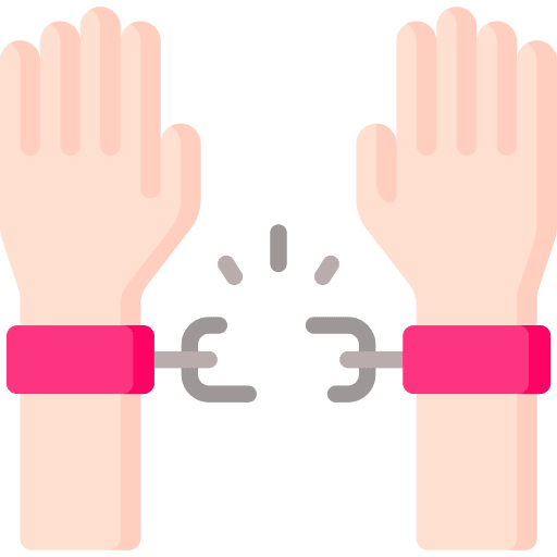 Slavery cultures broken fist icon Slavery cultures broken fist icon