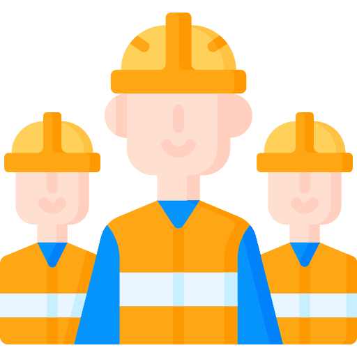 Workers group staffing team icon
