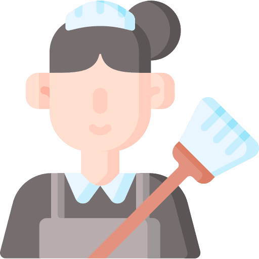 Maid avatar housekeeper cleaning staff icon Maid avatar housekeeper cleaning staff icon
