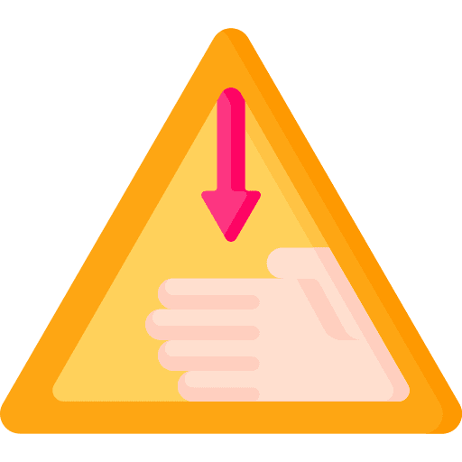 Hazard hazard crush signaling icon Hazard hazard crush signaling icon