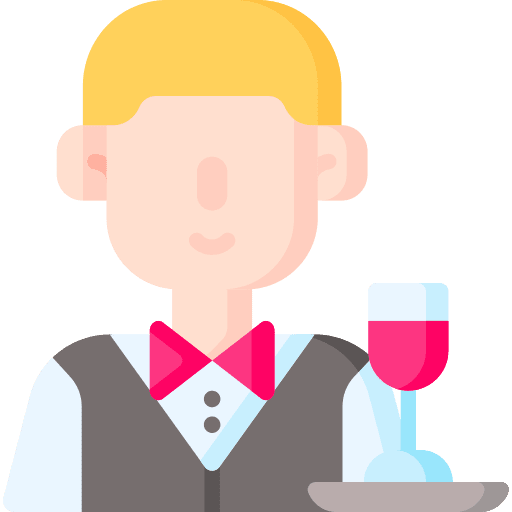 Waiter woman female user icon Waiter woman female user icon