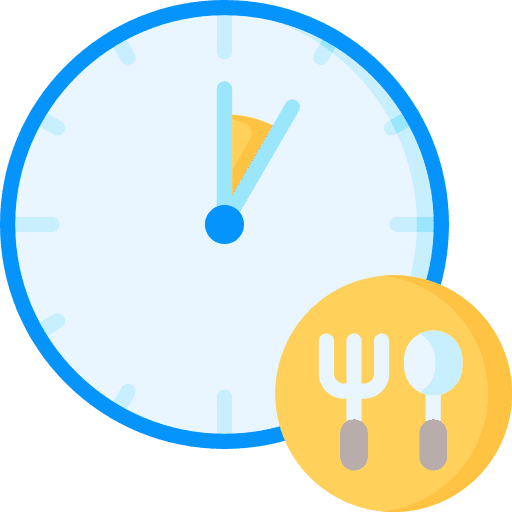 Rest time and date time spoon icon Rest time and date time spoon icon