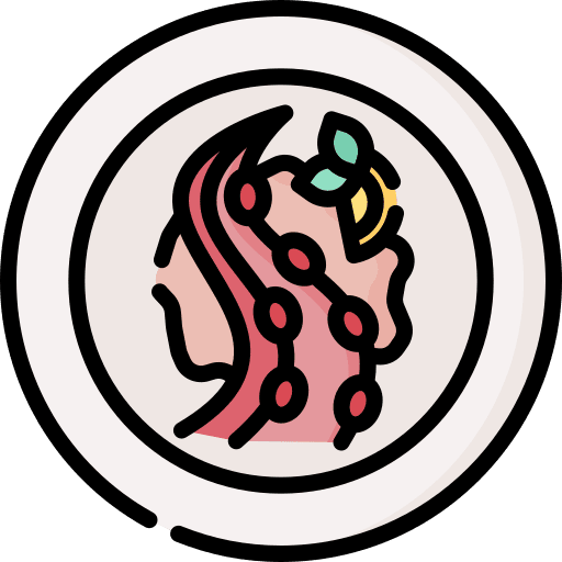 Octopus plate octopus food icon