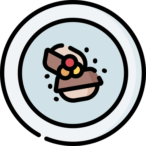 Cake plate almond dessert icon Cake plate almond dessert icon