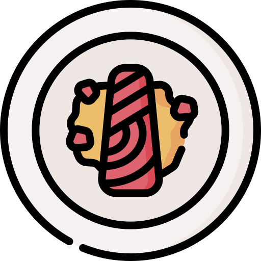 Salmon fish dish lunch icon Salmon fish dish lunch icon