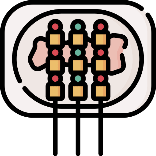 Skewer skewer meat gastronomy icon Skewer skewer meat gastronomy icon