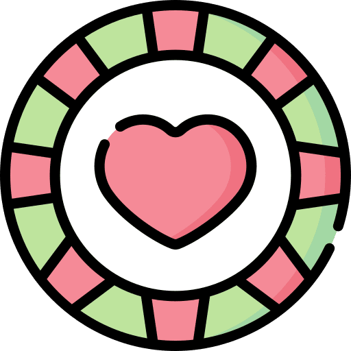 Poker chip casino chips poker chip heart icon
