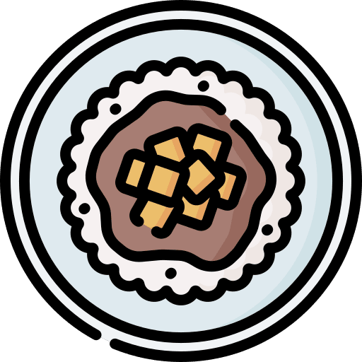 Tofu asian oriental fried icon Tofu asian oriental fried icon